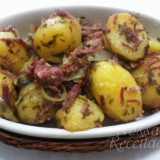 Receita fácil de batatas com carne seca